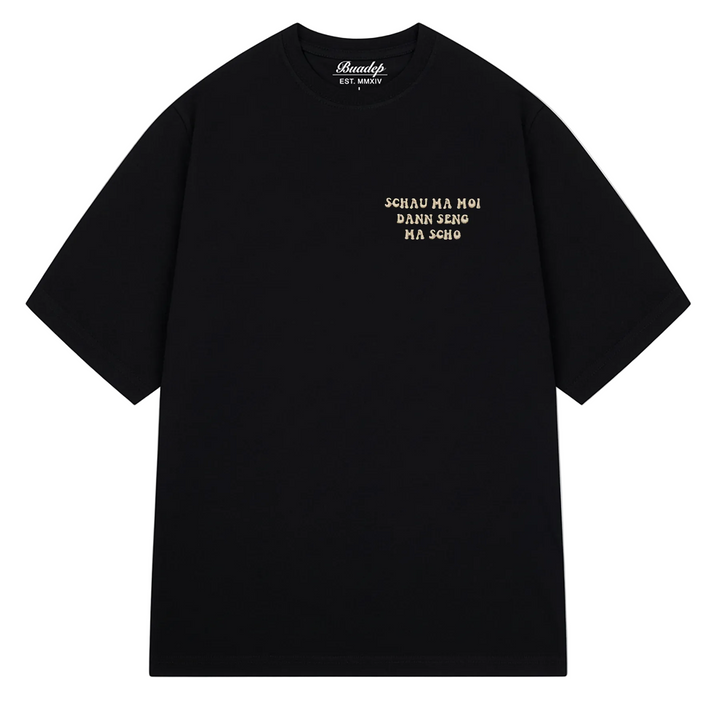 SCHAU MA MOI Stick T-Shirt schwarz