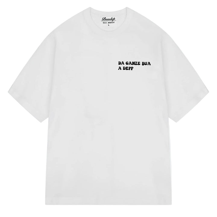 Da ganze Bua a Depp – Stick T-Shirt Weiß