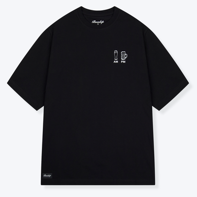 T-Shirt AM PM schwarz