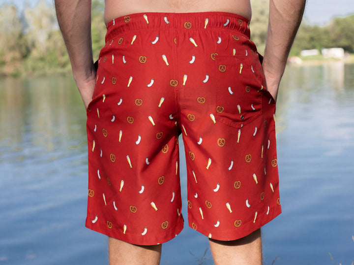 Frühschoppen Badehose rot