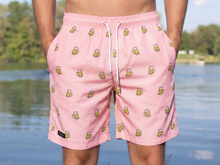 Maßkrug Badehose pink