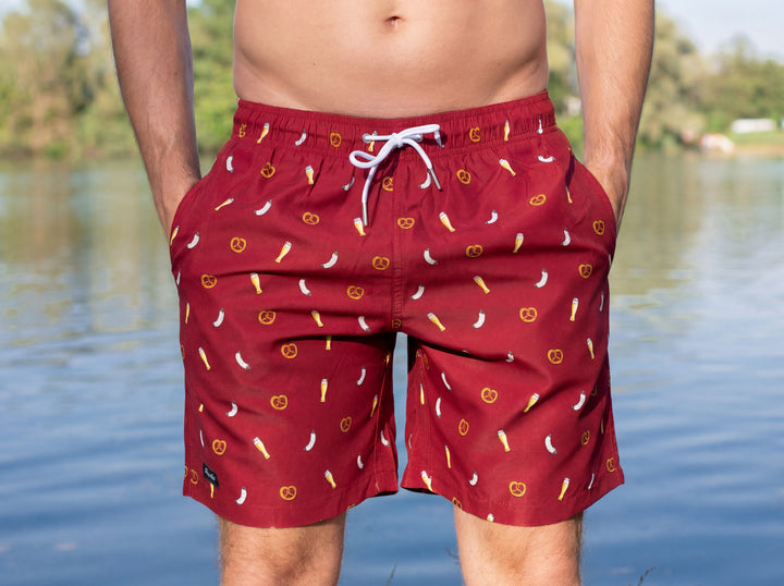 Frühschoppen Badehose rot