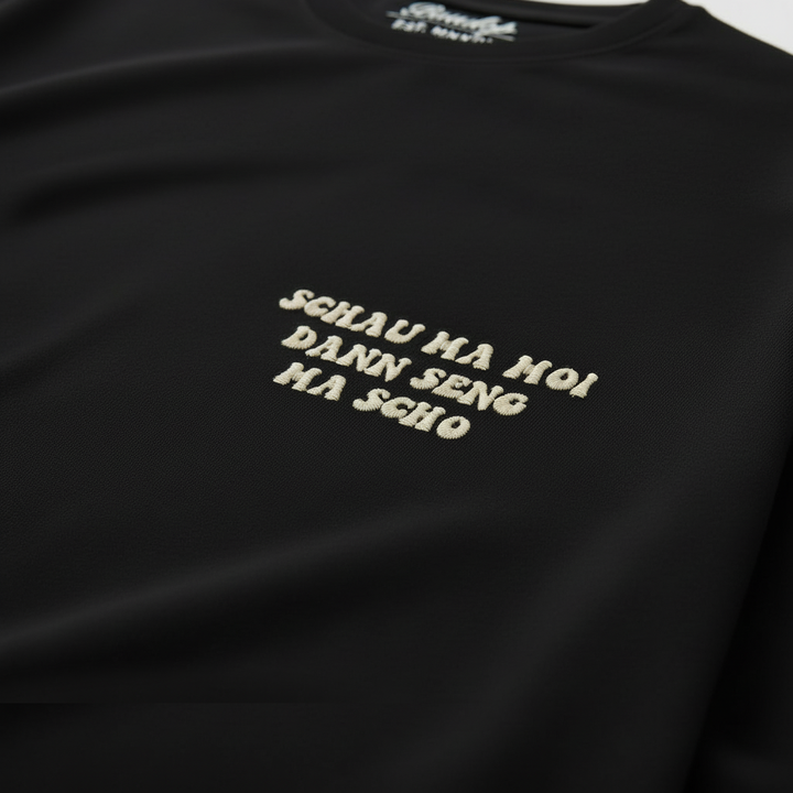 SCHAU MA MOI Stick T-Shirt schwarz