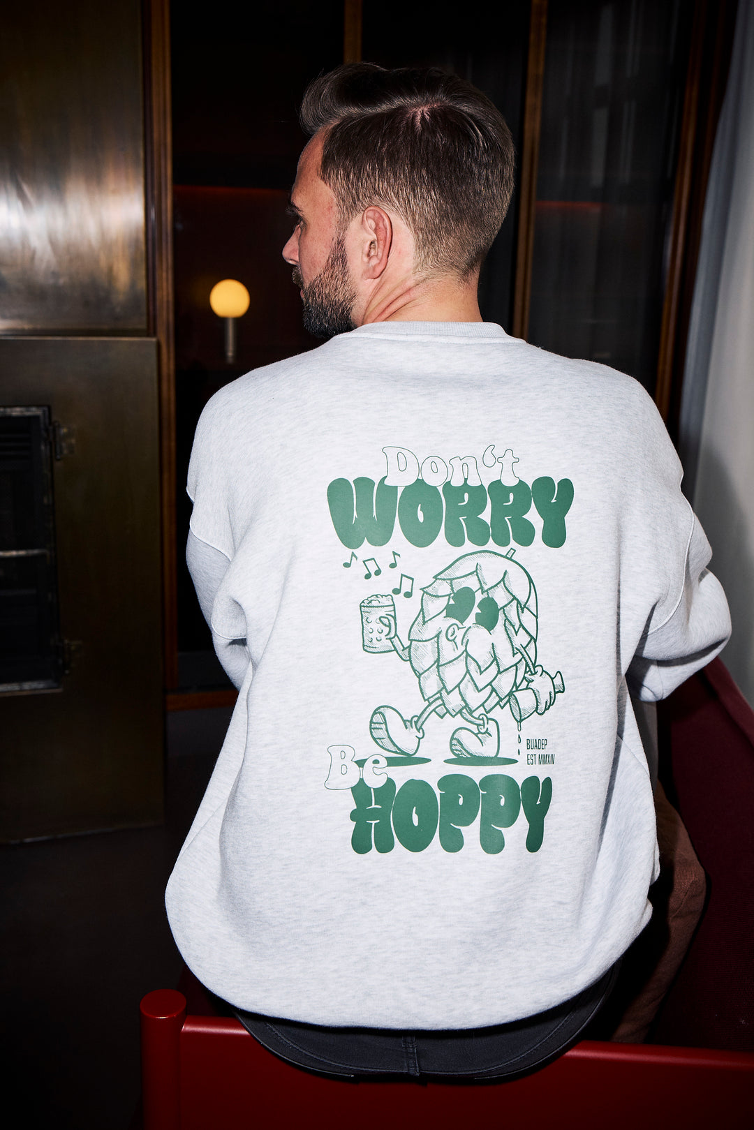 Be Hoppy Sweater grau