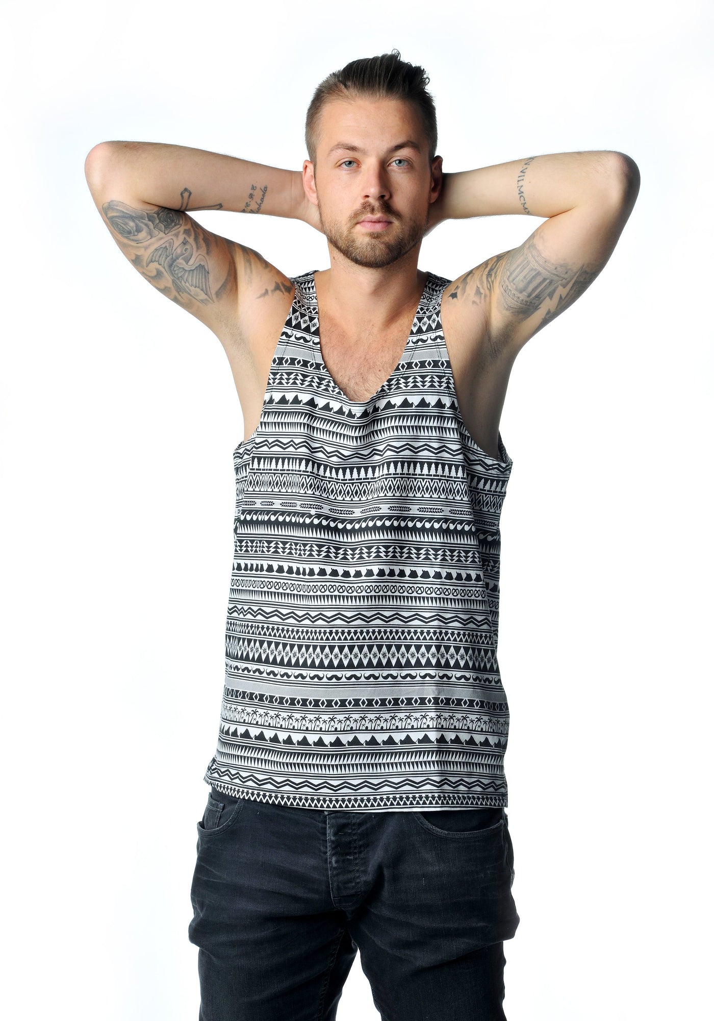 Azteken Tank Edelweiß Männer