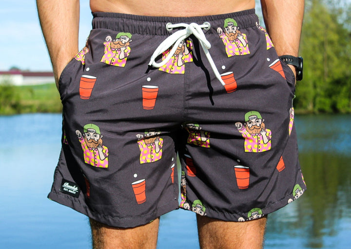 Beer Pong Grantler Badehose schwarz