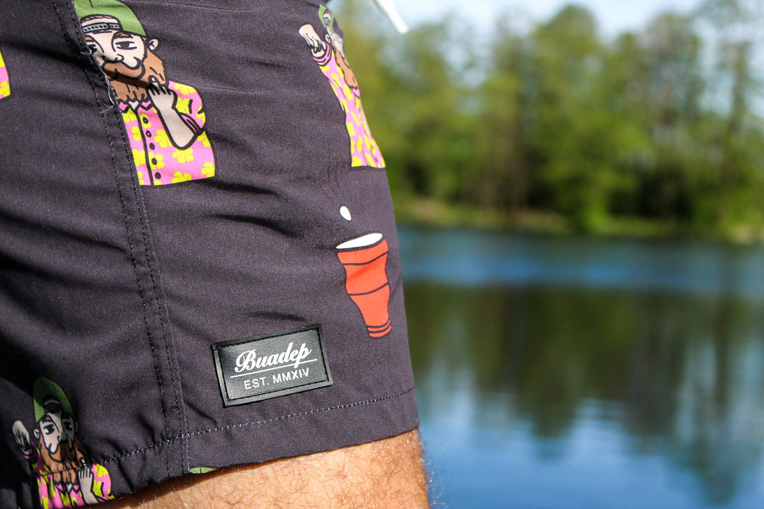Beer Pong Grantler Badehose schwarz