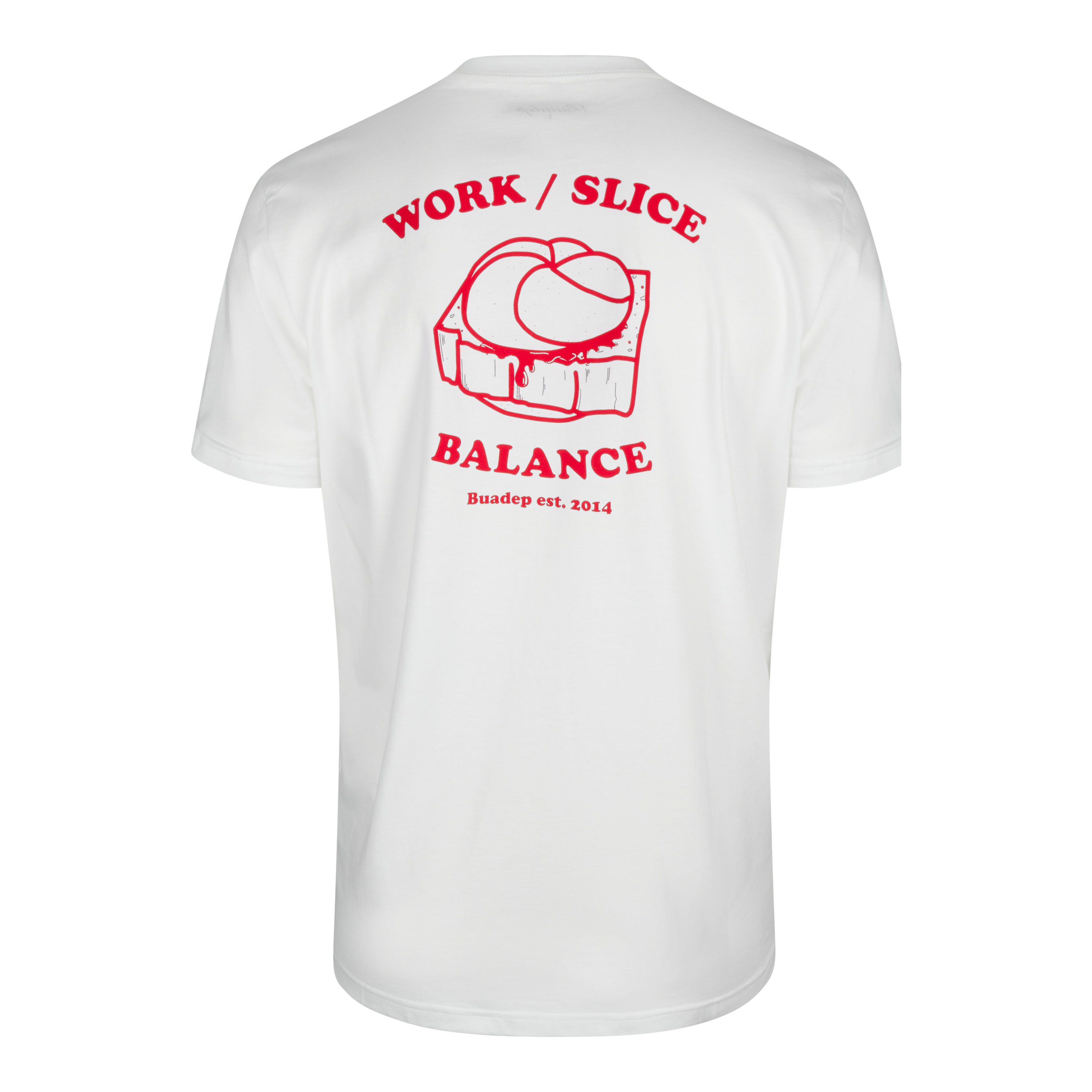 Unisex T-Shirt WORK SLICE BALANCE weiß – Buadep GmbH