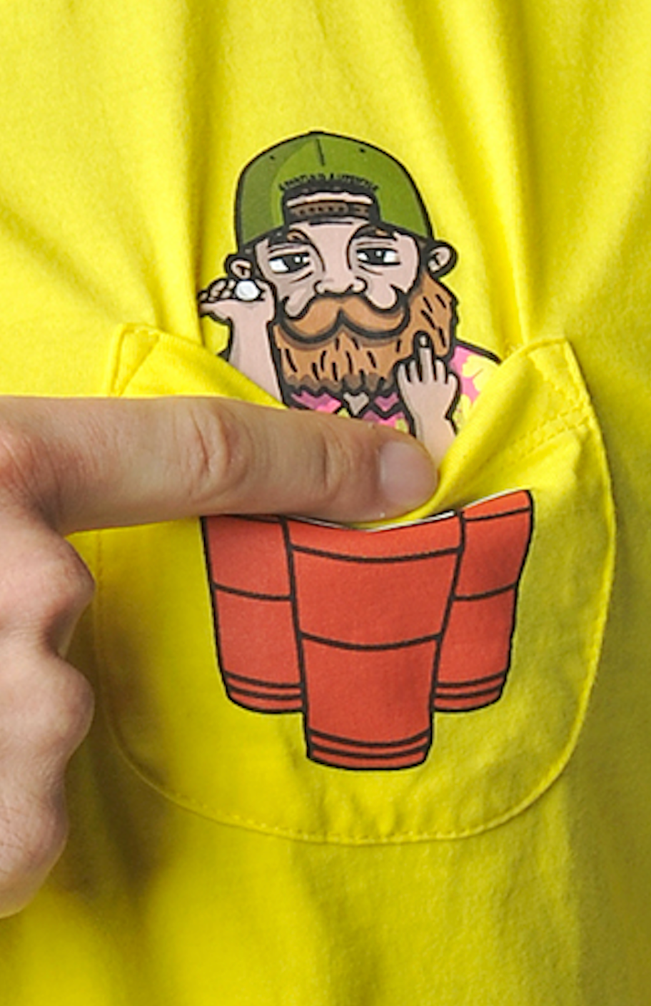 Taschen Beerpong Grantler Shirt gelb