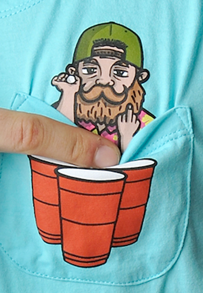 Taschen Beerpong Grantler Shirt blau