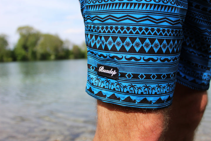Azteken Badehose blau