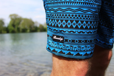 Azteken Badehose blau