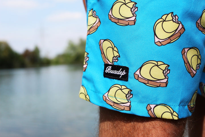 Leberkas Badehose blau