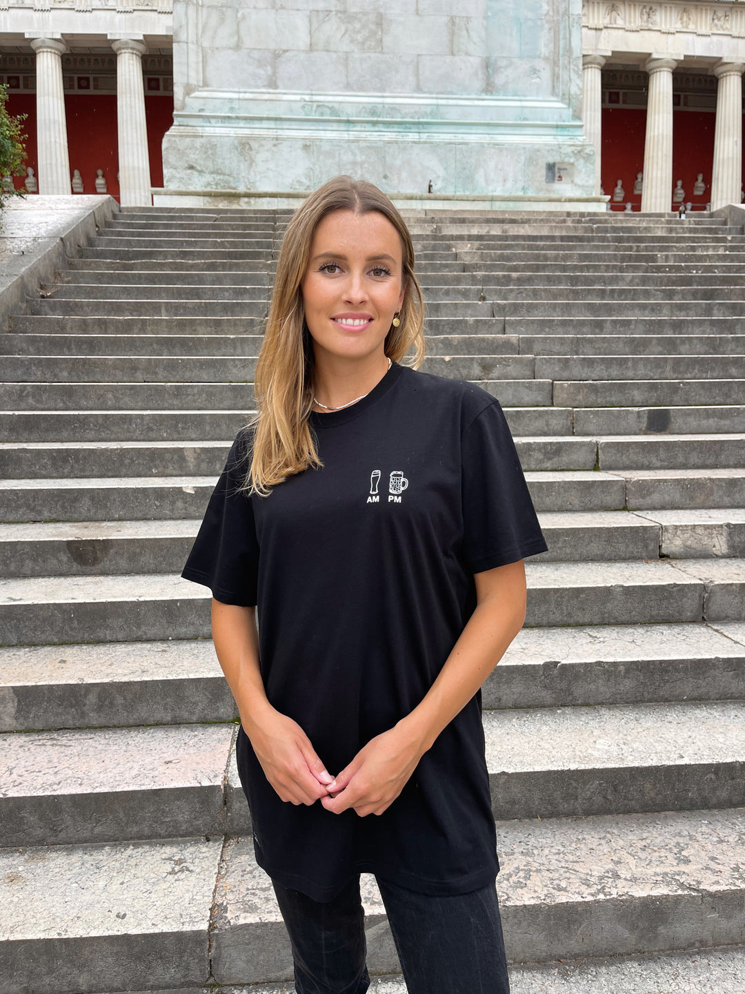 T-Shirt AM PM schwarz