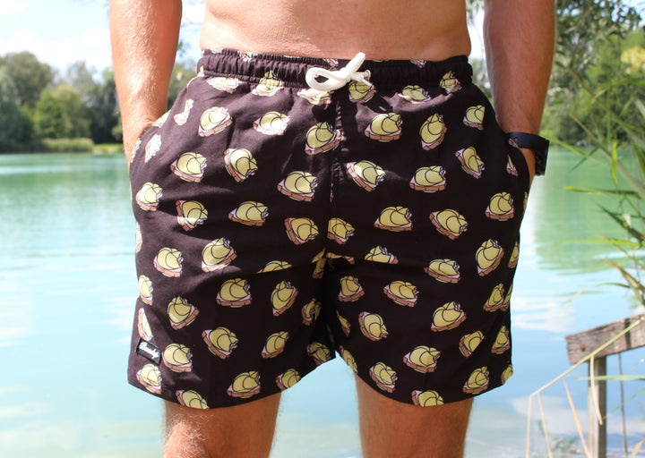 Leberkas Badehose schwarz