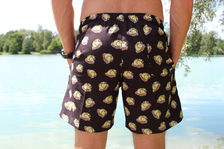 Leberkas Badehose schwarz