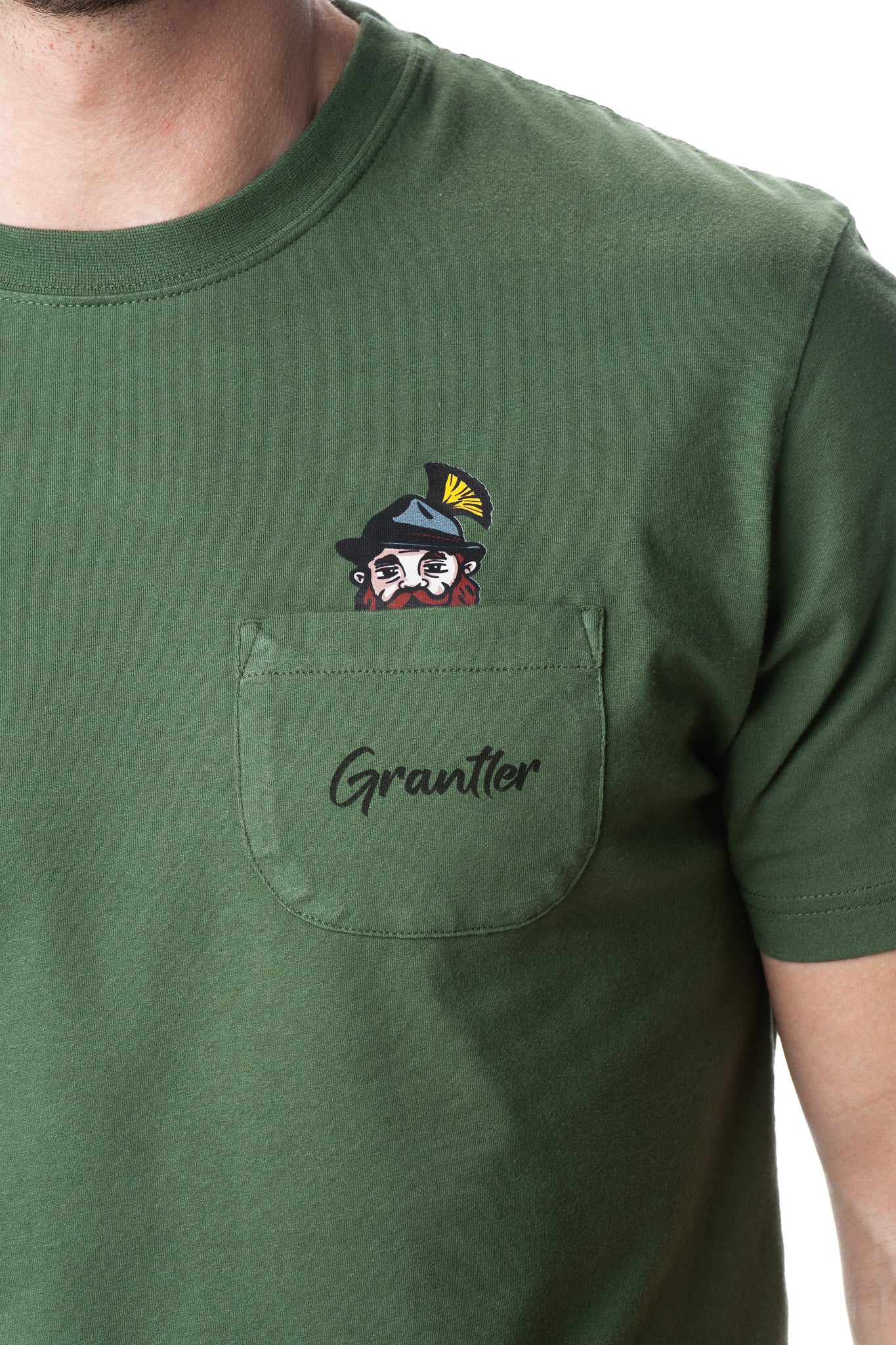 Unisex T-Shirt Taschen Grantler olivegrün